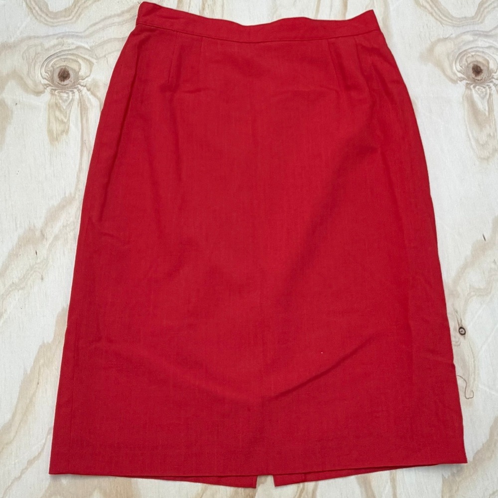 Sag Harbor Red Skirt Suit Set Vintage Blazer & Skirt 12 Vintage Academia - Picture 3 of 14